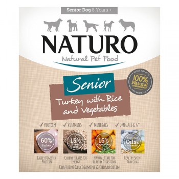 Naturo Dog Tray Senior Turkey & Rice With Veg.  (400GR)
