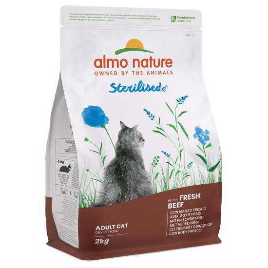 Almo Nature Holistic Sterilised Βοδινό & Ρύζι 2KG 