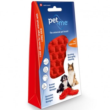White Company Pet&Me Grooming Silicone Brush Red 13cm